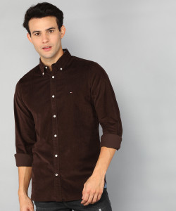 Brown tommy deals hilfiger shirt