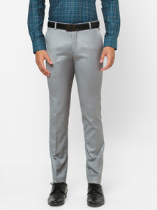 Fitted hot sale grey trousers