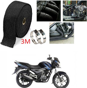 Atoray Bike Exhaust Wrap Heat Shield 2 Clamp 3 Meter For Bajaj