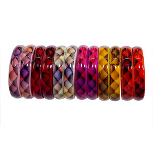 Crystal cut glass bangles deals
