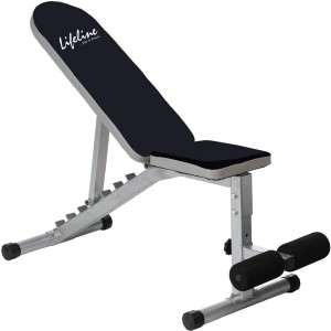 Lifeline LB 311 Adjustable Bench with 8 Levels, Flat, Incline & Decline Abdominal Fitness Bench