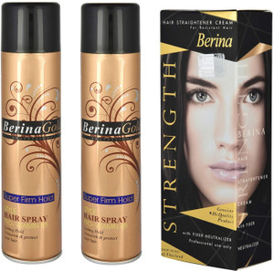Berina Hair spray combo hair straight cream 60g Hair Cream Price in India Buy Berina Hair spray combo hair straight cream 60g Hair Cream Online In India Reviews Ratings
