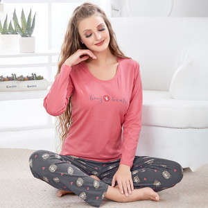 Samai Fashions Women Solid Pink Top Pyjama Set Price in India
