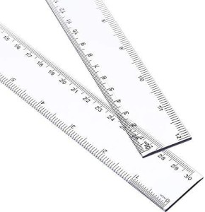 30 Pack Clear Plastic Rulers 12 Inch,Transparent Assorted Color Metric Bulk  Rule