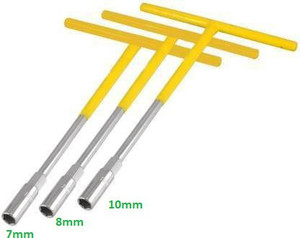 Airfit T Socket Spanner Set T Socket Set 7mm 8mm 10mm Pack