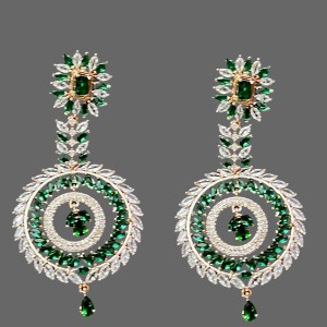 Party Wear Artificial Diamond Earrings Manufacturers India