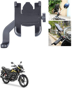 Qiisx Mirror Fitting Metal Mobile Holder For Honda CB Shine SP