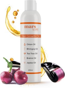 mars by GHC Hair Growth Combo Pack - Hair Growth Oil (200ml) & 0.5mm Dermaroller For Better Hair Growth