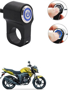 Qiisx CNC On Off Motorcycle Handlebar Fitting With Light For Honda