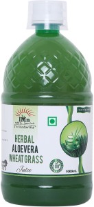I'M NATURALS HERBAL ALOEVERA WHEAT GRASS JUICE (Pack of 1 1Ltr)