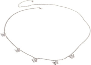 FEMNMAS Butterfly Belly Chain Silver Simple Waist Chain Bikini