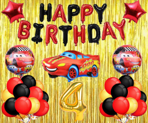 Car Theme 4 Rides Cars Happy 4th Birthday Themes Fourth Birthday Greeting Card. Car