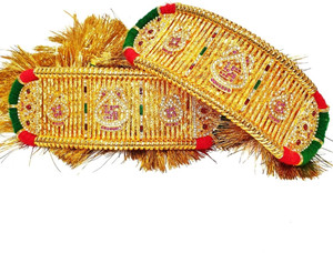 GOURAVSALE Brass Diamond Gold plated Armlet Set Price in India
