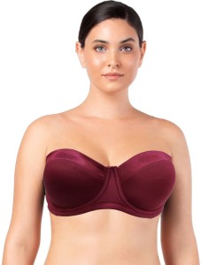 BENCOMM Bridal Strapless Padded Underwire D-Cup Bra For