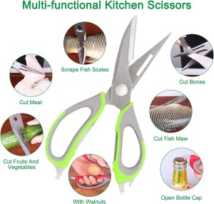 Manogyam Multipurpose Heavy Duty Dishwasher Safe Scissors for Chicken Poultry Fish Herbs Stainless Steel All-Purpose Scissor