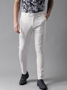 Buy Van Heusen White Tapered Fit Trousers for Women Online  Tata CLiQ