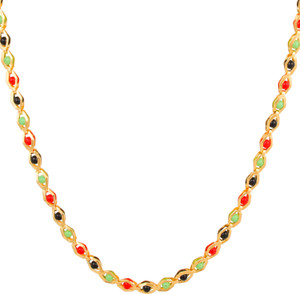 Fashion Frill Multicolor Gold Chain For Women Girls Neck Chain Necklace 28 Inch Chain For Men Beads Gold plated Plated Alloy Chain Price in India Buy Fashion Frill Multicolor Gold Chain For