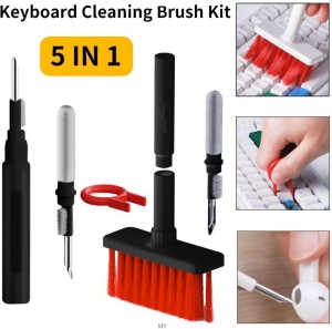 ZURU BUNCH 5IN1 Cleaning Soft Brush Keyboard Cleaner Multi-Function Computer Cleaning Tools for Laptops, Computers, Gaming, Mobiles
