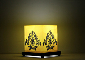 9 Gifts Damask Yellow Table Lamps Lamp Shade
