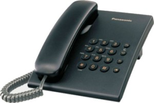 panasonic kx-ts500mx corded landline phone(black)