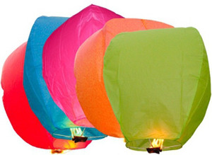 Santa Stores Chinese Multicolor Paper Sky Lantern