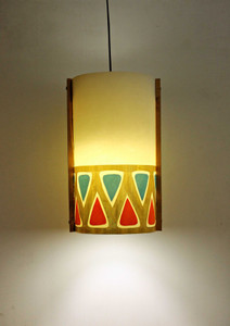9 Gifts Indian ethnic Gold Polypropylene, Wooden Lantern