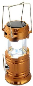 DOCOSS 800T Camping Bronze Portable rechargeable Emergency Light Lamp + Led Torch Gold Plastic Lantern