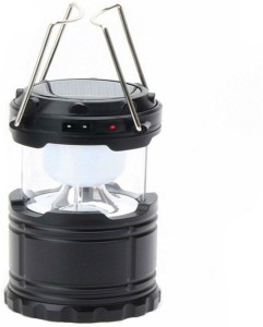 Shrih Solar Rechargeable 6 LED Camping Black Plastic Lantern
