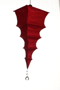 Anasa Muse Silk Triangle Pendant Red Cloth Table Lantern