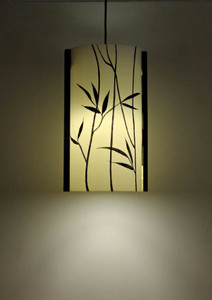 9 Gifts Bamboo Black, White Plastic Lantern