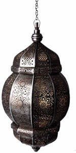 Sutra Decor 241015 Moroccan Brown Iron Lantern