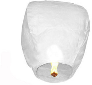 Singh Xpress Exciting Flying Paper Hot Air Balloon With Burning Kit White Paper Sky Lantern