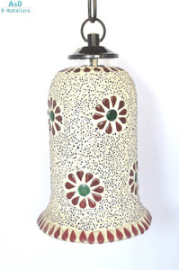 AnD Artvilla Mosaic Art Hanging Lamp 1006 Multicolor Glass Lantern