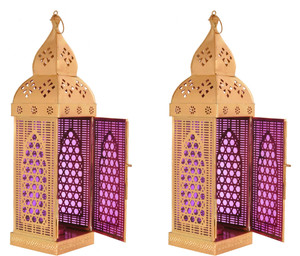Sutra Decor Pink Iron Lantern