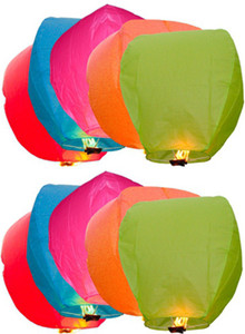 SantaStores Chinese Multicolor Paper Sky Lantern