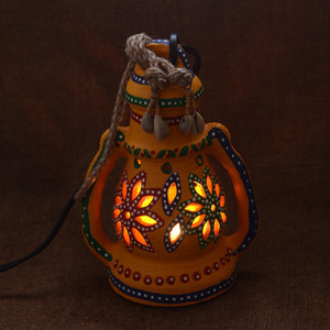 Unravel India Yellow Terracotta Lantern