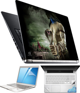 FineArts Lord Shiva 4 in 1 Laptop Skin Pack with Screen Guard, Key Protector and Palmrest Skin Combo Set