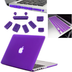 Shrih 13-Inch Rubberized Hard Case, Silicone Keyboard Guard And Anti dust Ports With Retina Display Shell Covers Combo Set