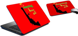 meSleep Gun Laptop Skin and Mouse Pad 102 Combo Set