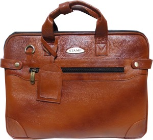 Stamp leather cheap laptop bags price