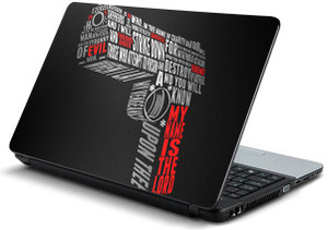 ezyPRNT Gun Typography Vinyl Laptop Decal 15.6