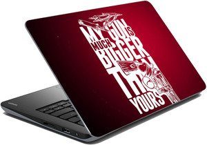 meSleep Red Quotes Vinyl Laptop Decal 15.1