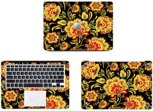 Swagsutra Yellow Flora Vinyl Laptop Decal 11