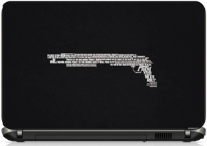 Print Shapes Please stop war gun typography Vinyl Laptop Decal 15.6