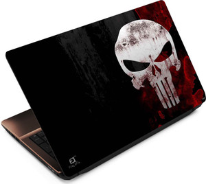 FineArts White Skull Vinyl Laptop Decal 15.6
