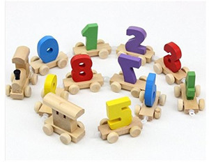 GYBBER&MUMU Little star Wooden Toys Digital Figures Number Railway Train Children's Educational Toys
