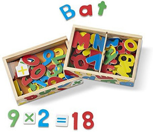 Melissa and doug wooden magnetic 2024 letters and numbers