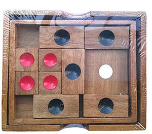 Kids Wooden Brain Teaser Slide Maze Puzzle Board Toy 8C