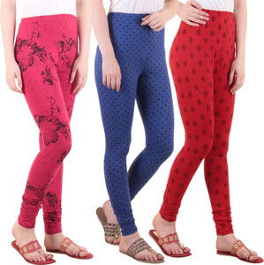 Diaz Women's Pink, Blue, Red Leggings