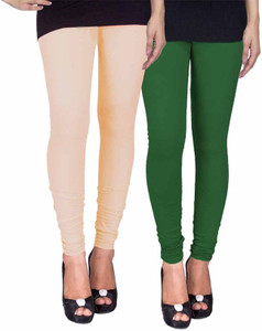 C&S Shopping Gallery Women's Beige, Dark Green Leggings